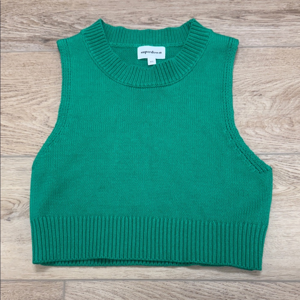 Superdown Emerald Knit Sleeveless Top